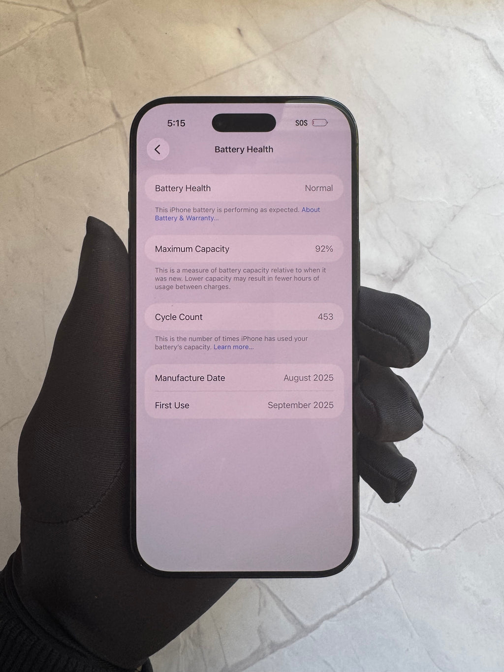 iPhone 17 Air 128GB 92% Battery Health Black