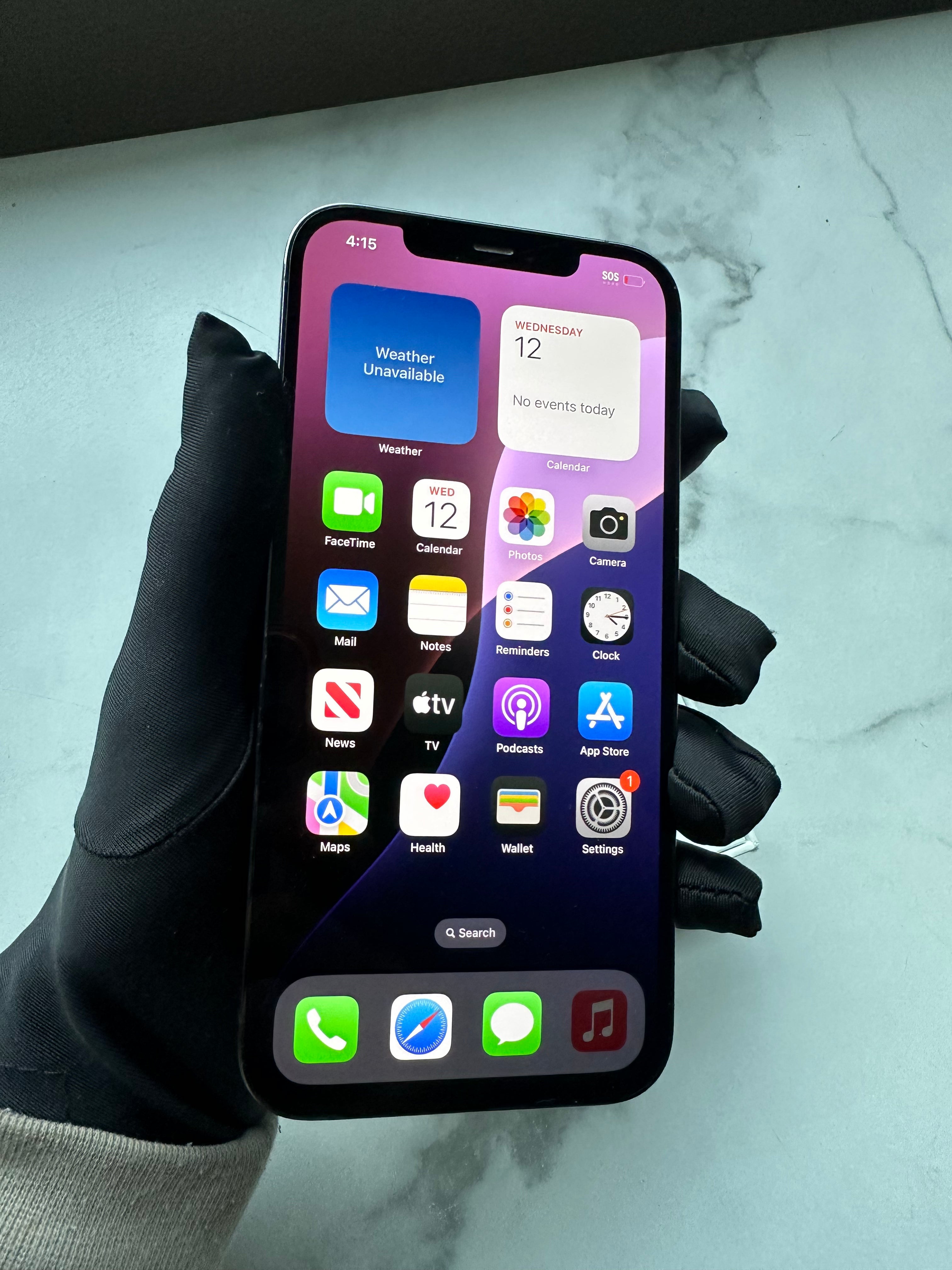 Grey iPhone 12 pro max 256 gb