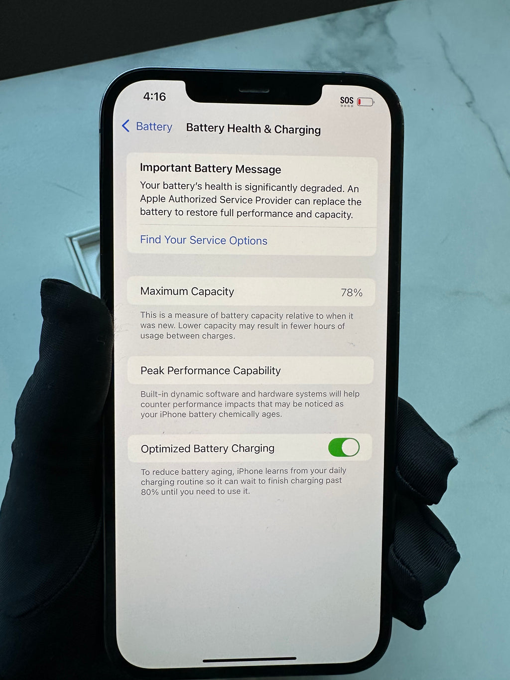 Grey iPhone 12 pro max 256 gb