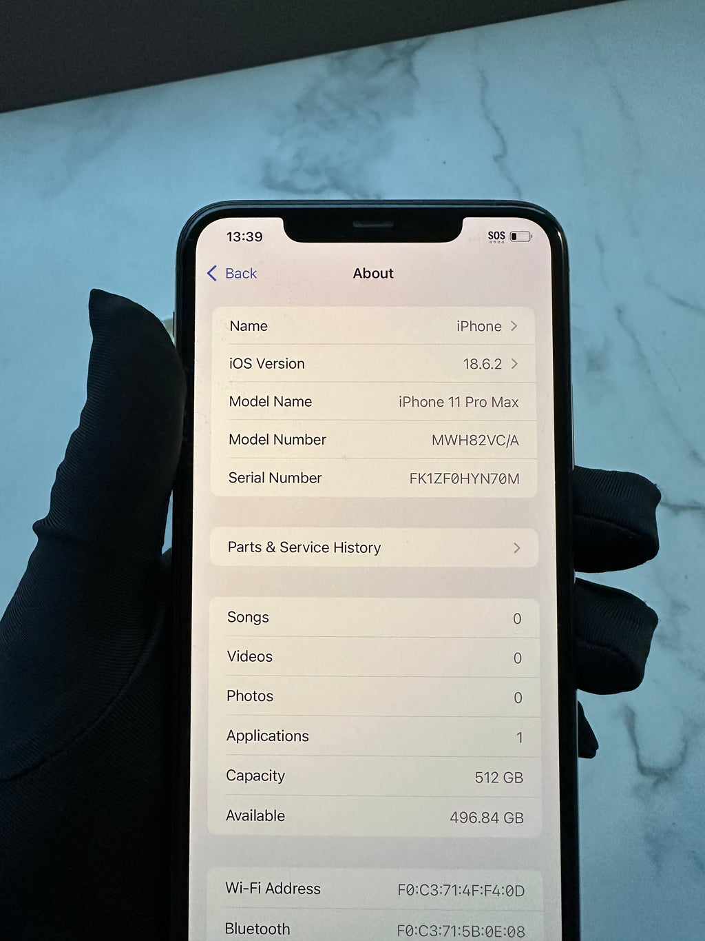 iPhone 11 Pro Max 512 GB 100% battery health